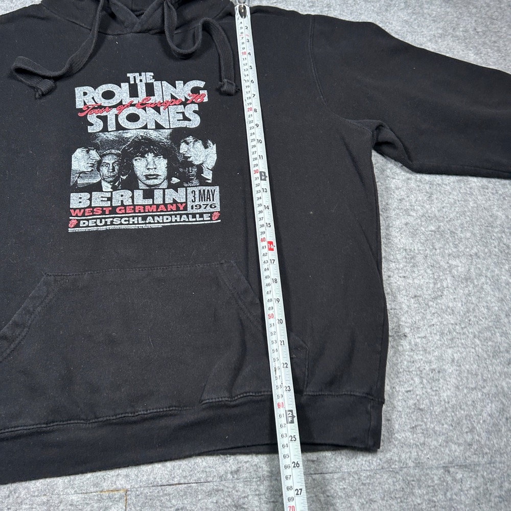The Rolling Stones Hoodie Mens Large Black Tour of Europe 76 Berlin Rock Band - Picture 7 of 14